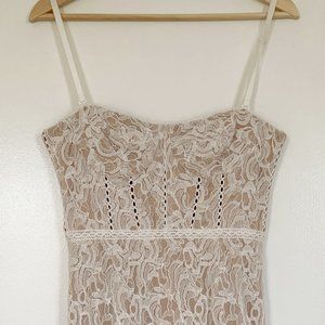 Jonathan Simkhai Mini Lace Corset Cocktail Dress